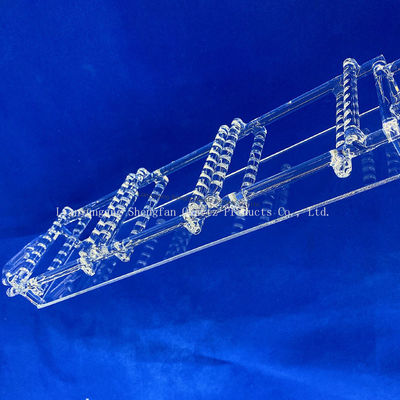 calidad  High Purity Fused Silica Quartz Boat High Temperature Resistant Quartz Boat for Tube Furnace Laboratory Sintering Fábrica