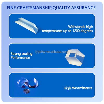 calidad  Optical Quartz Prism Custom Cutting Welding Processing Service For Square Clear Quartz Plate Fábrica