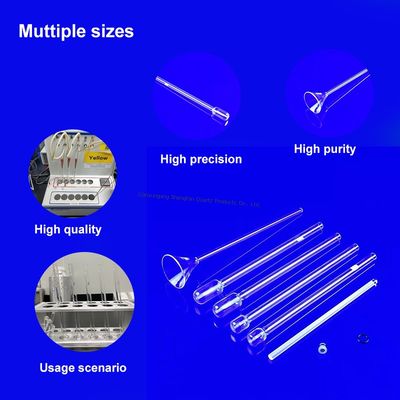 calidad  High Temperature Resistant Quartz Glass BET Adsorption Tubes Corrosion Resistant Highly Transparent Fábrica