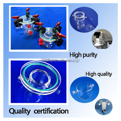 calidad  High Precision Flanged Quartz Glass Reactor with Ozone Free Welding for 1100℃ Hydrogen Production Fábrica