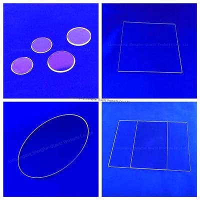 calidad  Custom Optical Fused Quartz Glass  Sheet With High Transmitance Fábrica