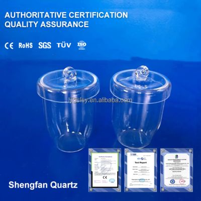 calidad  High-purity 99.99% corrosion-resistant quartz crucible with lid Fábrica