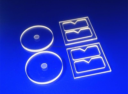 calidad  Polished Surface Fused Silica Glass , Silica Glass Plate Transparant glass milling visible light transmittance Fábrica