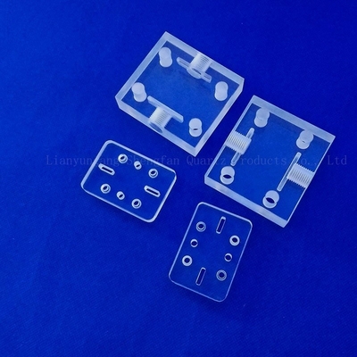 Placa de vidrio de cuarzo transparente con perforación láser de semiconductores de orificio de 100 mm