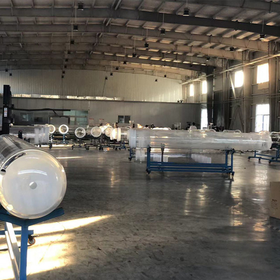 Fabricación de tubos de vidrio transparente de cuarzo fotovoltaico de gran diámetro