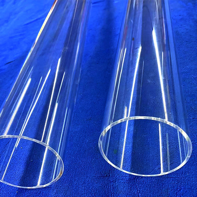 Tubo de cristal de cuarzo de gran diámetro fábrica de venta de fuego pulido tubo de cilindro de cristal de cuarzo fundido