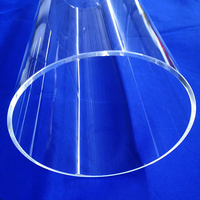 Tubo de cristal de cuarzo de gran diámetro fábrica de venta de fuego pulido tubo de cilindro de cristal de cuarzo fundido