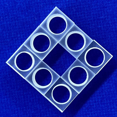 Hoja de cuarzo perforada transparente resistente a la corrosión