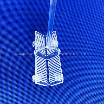 Semiconductor transparente fotovoltaico fundido de silicio barco de cristal de cuarzo portador de obleas