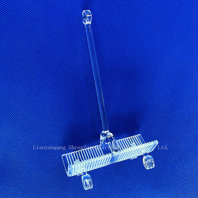 Semiconductor transparente fotovoltaico fundido de silicio barco de cristal de cuarzo portador de obleas