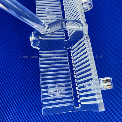 Portador de obleas de vidrio de cuarzo fundido resistente al calor de alta pureza para semiconductores