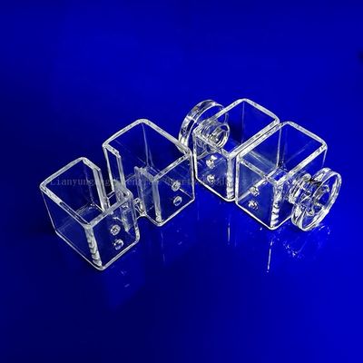 Placa de vidrio de cuarzo resistente a la corrosión de alta transmitancia para uso en laboratorio a alta temperatura