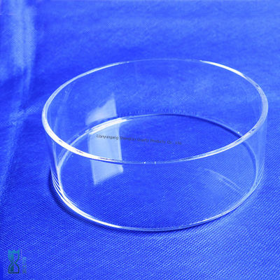 Placa de vidrio de cuarzo resistente a la corrosión de alta transmitancia para uso en laboratorio a alta temperatura