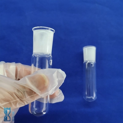 Fabrica de laboratorio de cuarzo de fondo redondo tubo de ensayo plano resistente a la corrosión alta temperatura