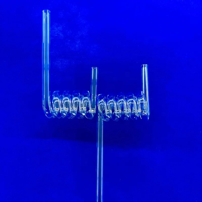 Producción de tubos espirales de cuarzo transparentes resistentes a altas temperaturas