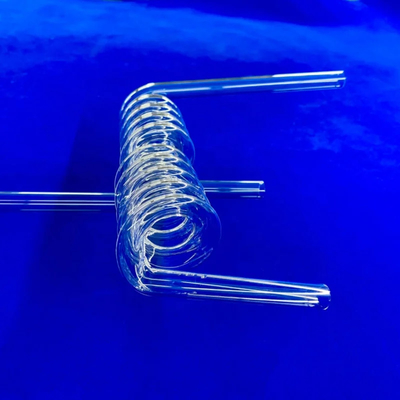 Producción de tubos espirales de cuarzo transparentes resistentes a altas temperaturas