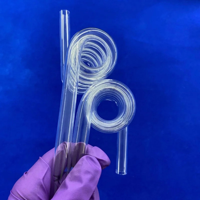 Producción de tubos espirales de cuarzo transparentes resistentes a altas temperaturas