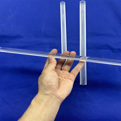 Cristal de cuarzo Rod del final del CNC que muele el claro óptico del cilindro fusionado para el semiconductor solar
