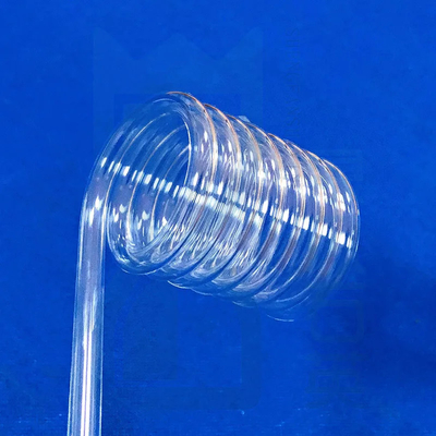 Topo espiral de cuarzo transparente resistente a altas temperaturas
