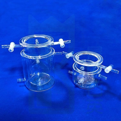 Reactor de cuarzo UV transparente personalizado con alta temperatura y resistencia a la corrosión