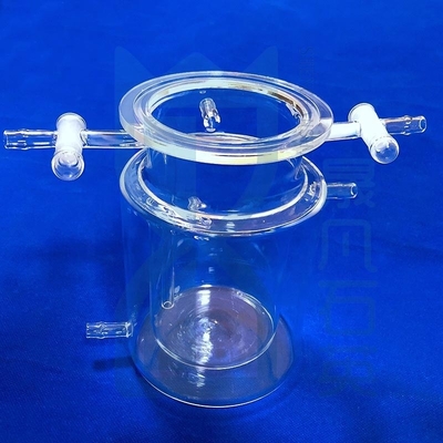 Reactor de cuarzo UV transparente personalizado con alta temperatura y resistencia a la corrosión