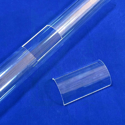Tubo de vidrio de cuarzo semicírculo transparente Alta dureza