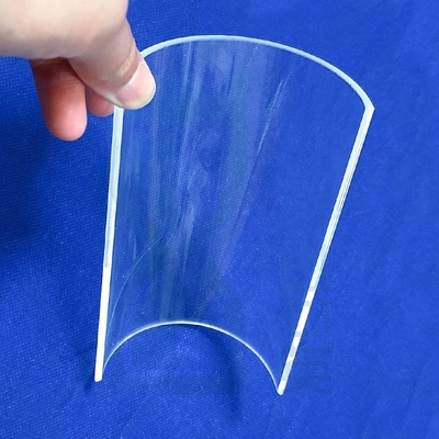 Tubo de vidrio de cuarzo semicírculo transparente Alta dureza