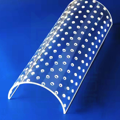 Tubo de vidrio de cuarzo semicírculo transparente Alta dureza