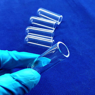 Resistencia a la corrosión a altas temperaturas Fábrica Laboratorio industrial de cuarzo de fondo redondo tubo de prueba plano