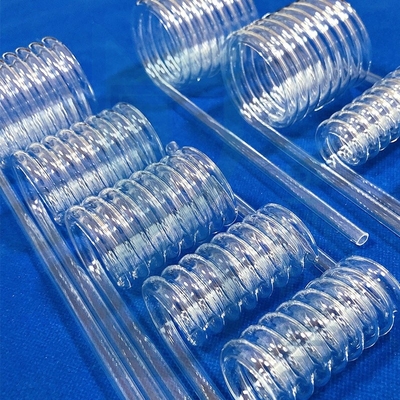 Fabrica de laboratorio de alta temperatura y resistencia a la corrosión tubo espiral de cuarzo personalizado