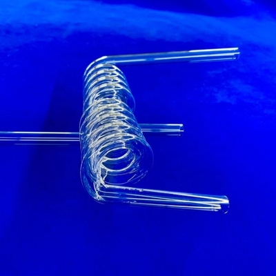 Fabrica de laboratorio de alta temperatura y resistencia a la corrosión tubo espiral de cuarzo personalizado