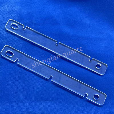 UV personalizado resistente al calor Fusionado de silicio Cuarzo Placa de vidrio Cuarzo claro Substrato de vidrio Placa de cuarzo perforada