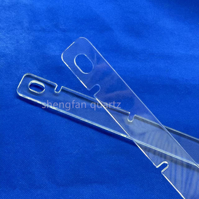 UV personalizado resistente al calor Fusionado de silicio Cuarzo Placa de vidrio Cuarzo claro Substrato de vidrio Placa de cuarzo perforada