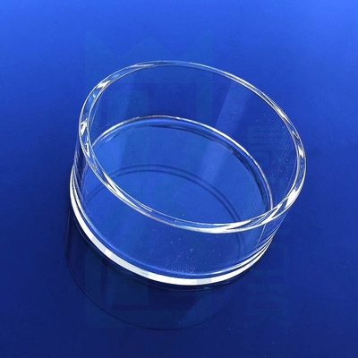 Fabrica de laboratorio a medida redondo transparente resistente a la corrosión cristal de cuarzo placa de Petri