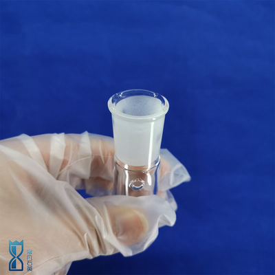 Tubo de cristal de cuarzo transparente con tapa de rosca de tornillo resistente al calor Iluminación óptica de laboratorio