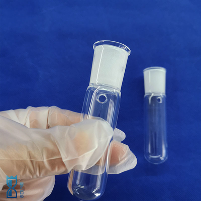 Tubo de cristal de cuarzo transparente con tapa de rosca de tornillo resistente al calor Iluminación óptica de laboratorio
