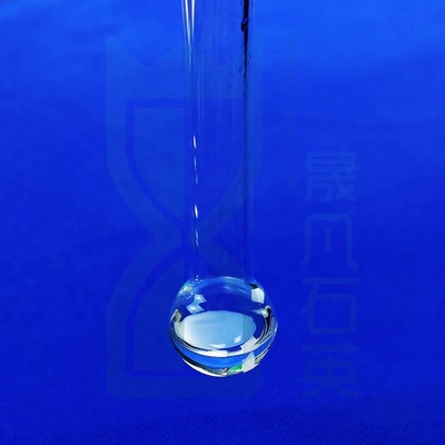 tubo de ensayo de cuarzo transparente con boca larga tubo de soplado productos placa de bola-SIO2 composición de vidrio tubo de ensayo de cuarzo