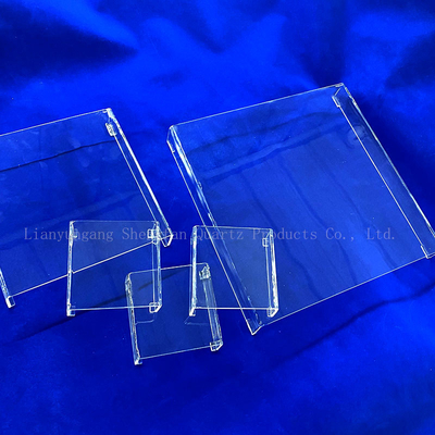 Vidrio de cuarzo cuadrado transparente de laboratorio con composición química de sio2