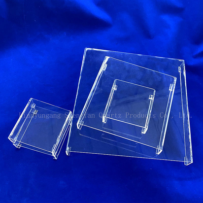 Vidrio de cuarzo cuadrado transparente de laboratorio con composición química de sio2