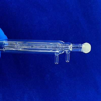 Mecanizado a medida soldadura de cabeza de bola de cuarzo de alta precisión tubo de cabeza de bola de cristal de cuarzo transparente fotovoltaico