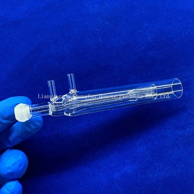 Mecanizado a medida soldadura de cabeza de bola de cuarzo de alta precisión tubo de cabeza de bola de cristal de cuarzo transparente fotovoltaico