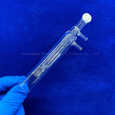 Mecanizado a medida soldadura de cabeza de bola de cuarzo de alta precisión tubo de cabeza de bola de cristal de cuarzo transparente fotovoltaico