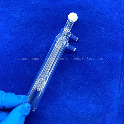 Mecanizado a medida soldadura de cabeza de bola de cuarzo de alta precisión tubo de cabeza de bola de cristal de cuarzo transparente fotovoltaico