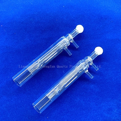 Mecanizado a medida soldadura de cabeza de bola de cuarzo de alta precisión tubo de cabeza de bola de cristal de cuarzo transparente fotovoltaico
