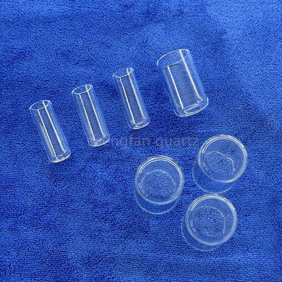 Venta al por mayor Resistencia a altas temperaturas tubo de prueba de cristal de cuarzo personalizado de un extremo sellado fondo redondo o fondo plano