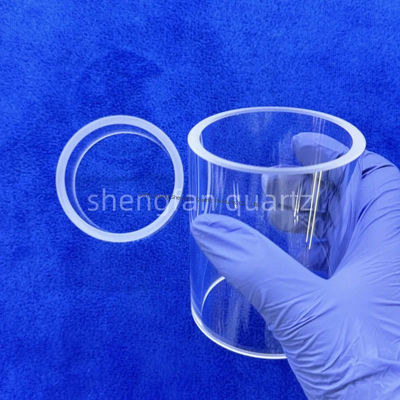 Tubo de vidrio de cuarzo fundido SIO2 de alta pureza 99,99% personalizable con resistencia al calor de hasta 1200°C