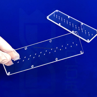 Placa de vidrio de cuarzo personalizada de 0.5-100 mm para aplicaciones ópticas en semiconductores