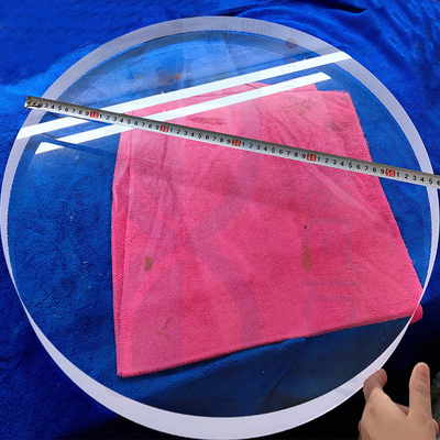 Alta transmisión de luz gran diámetro disco de cristal de cuarzo transparente lámina de cristal de cuarzo personalizado