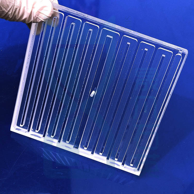 Cnc acabado de alta temperatura de cuarzo con ranuras de limpieza de limpieza