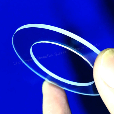Alta transmisión de luz Hoja transparente de sello de brida de cuarzo redondo a medida